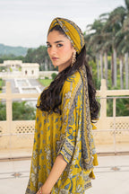 Gulnaar Mustard Kaftan Set
