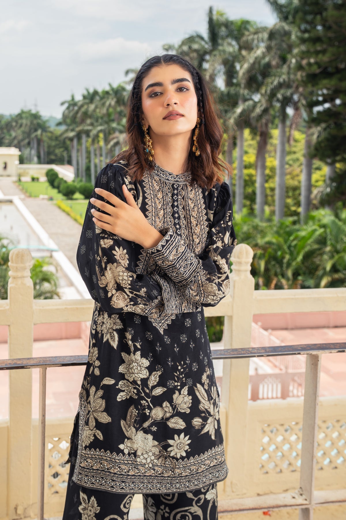 Meher Black Short Kurta with Pants