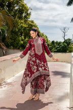 Nargis Burgundy A-Line Kurta Set