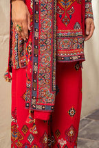 Saanjh Red Short Kurta with Pants