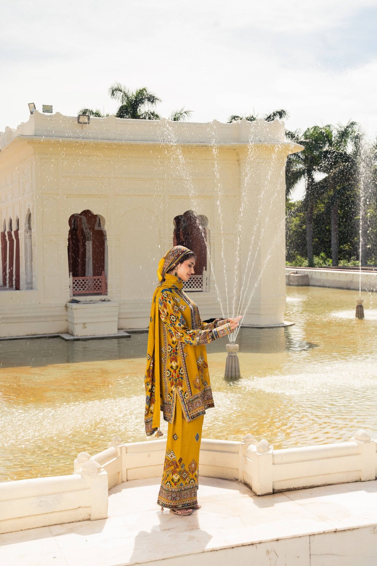 Saanjh Mustard Short Kurta with Pants
