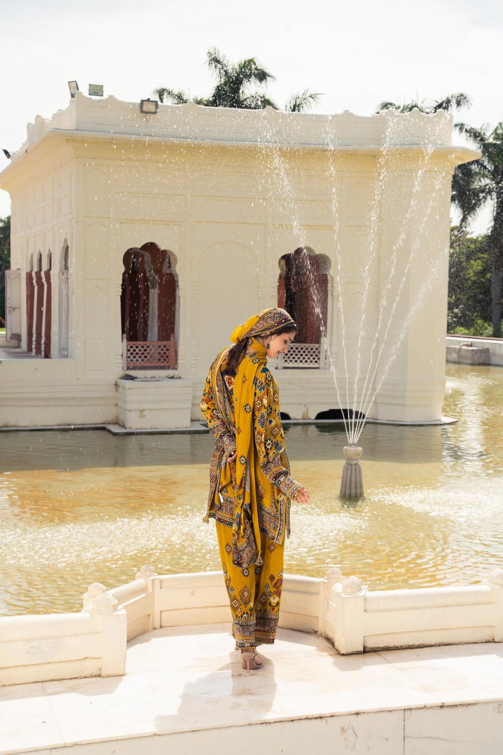 Saanjh Mustard Short Kurta with Pants