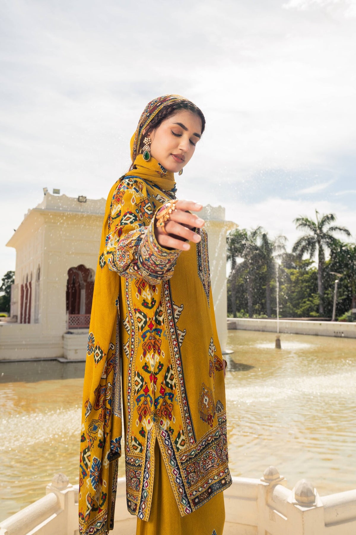 Saanjh Mustard Short Kurta with Pants