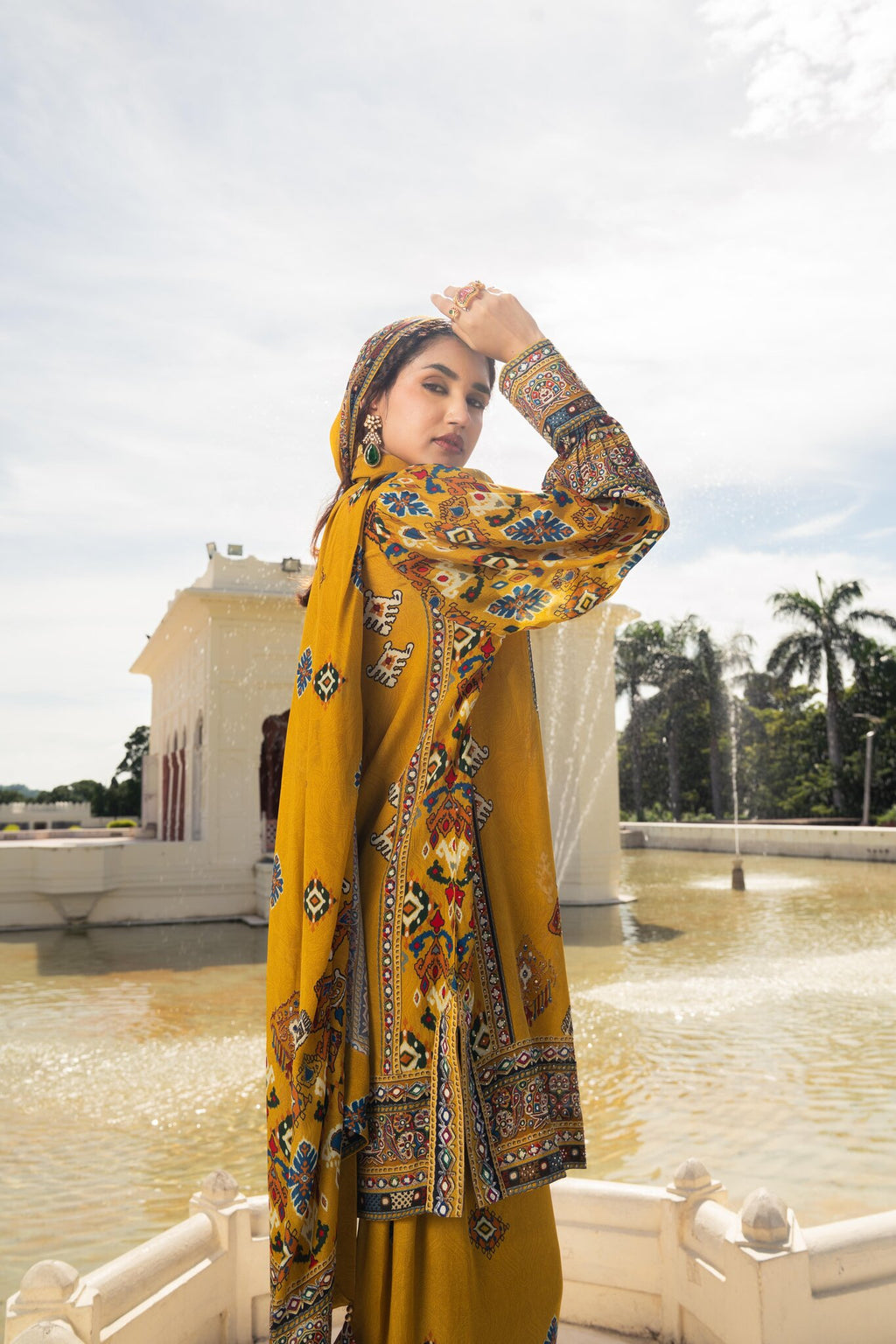 Saanjh Mustard Short Kurta with Pants