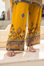 Saanjh Mustard Short Kurta with Pants