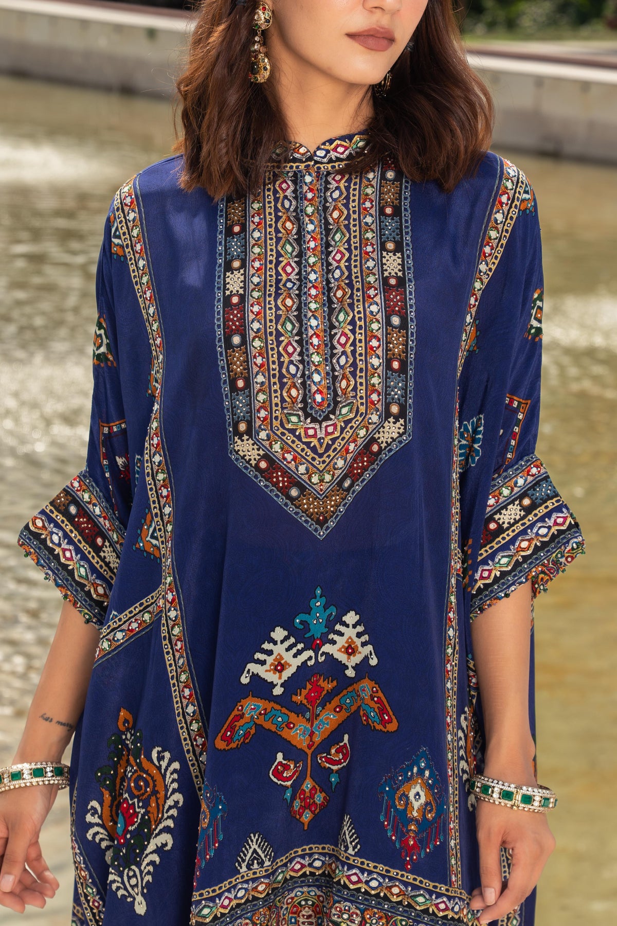 Khwaab Indigo Kaftan Set