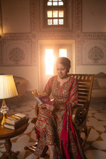Adaa Raani Pink A-Line Long Kurta Set