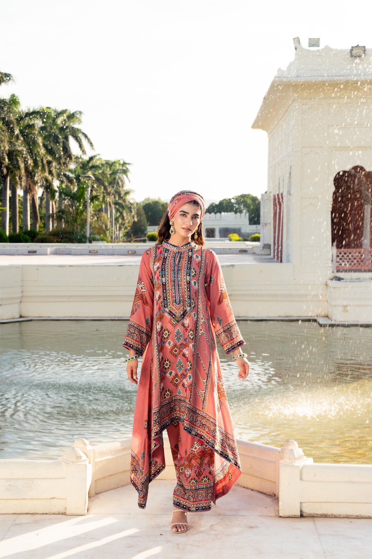 Ziya Blush Pink A-Line Kurta Set