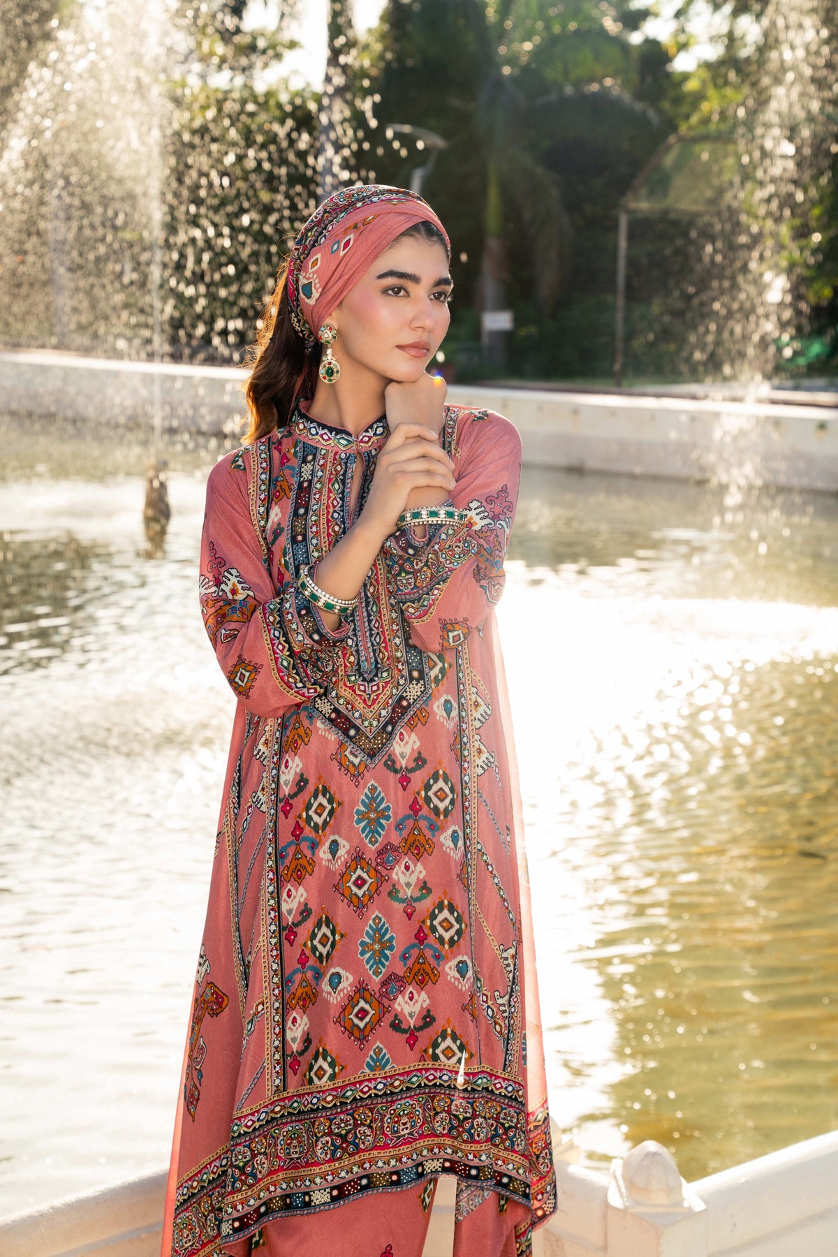 Ziya Blush Pink A-Line Kurta Set