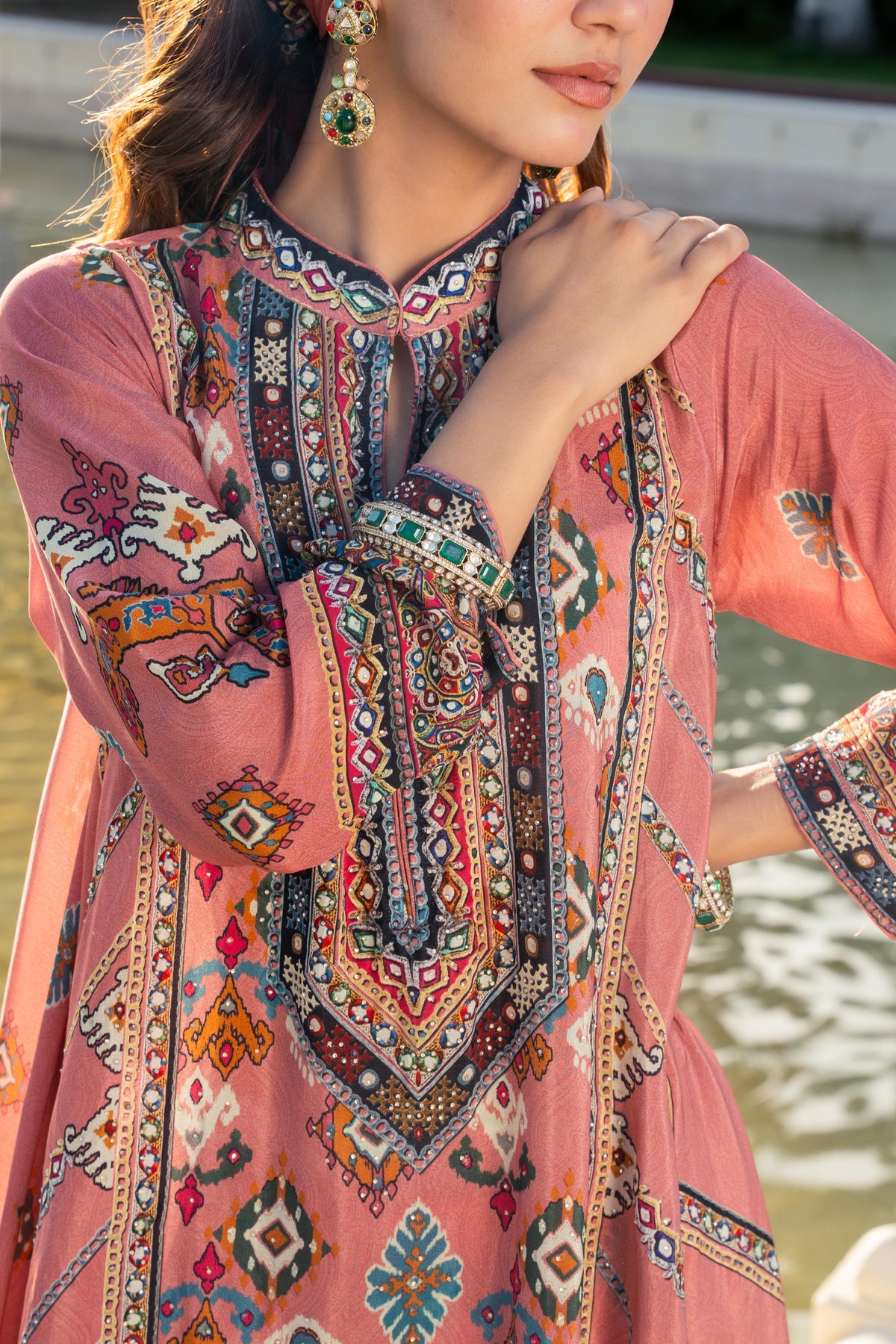 Ziya Blush Pink A-Line Kurta Set