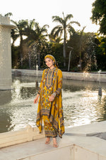 Ziya Mustard A-Line Kurta Set