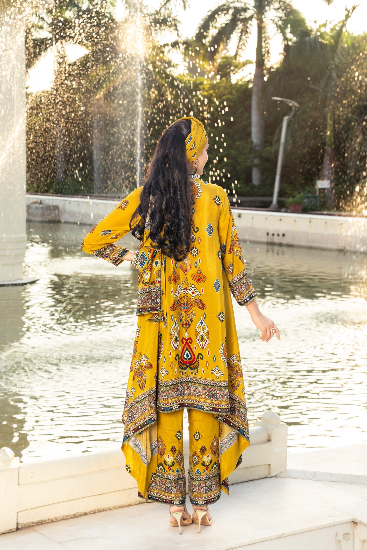 Ziya Mustard A-Line Kurta Set