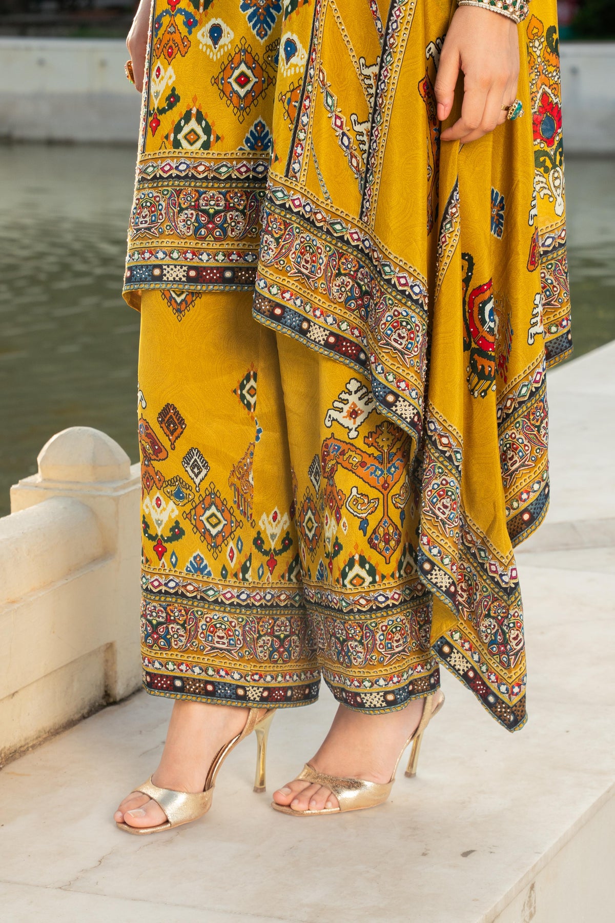 Ziya Mustard A-Line Kurta Set