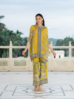 Gulnaar Mustard Kaftan Set