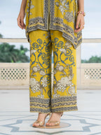 Gulnaar Mustard Kaftan Set