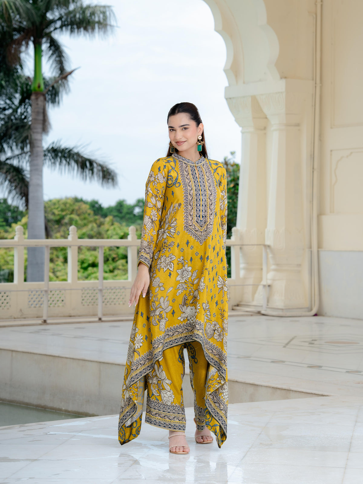 Nargis Mustard A-Line Kurta Set
