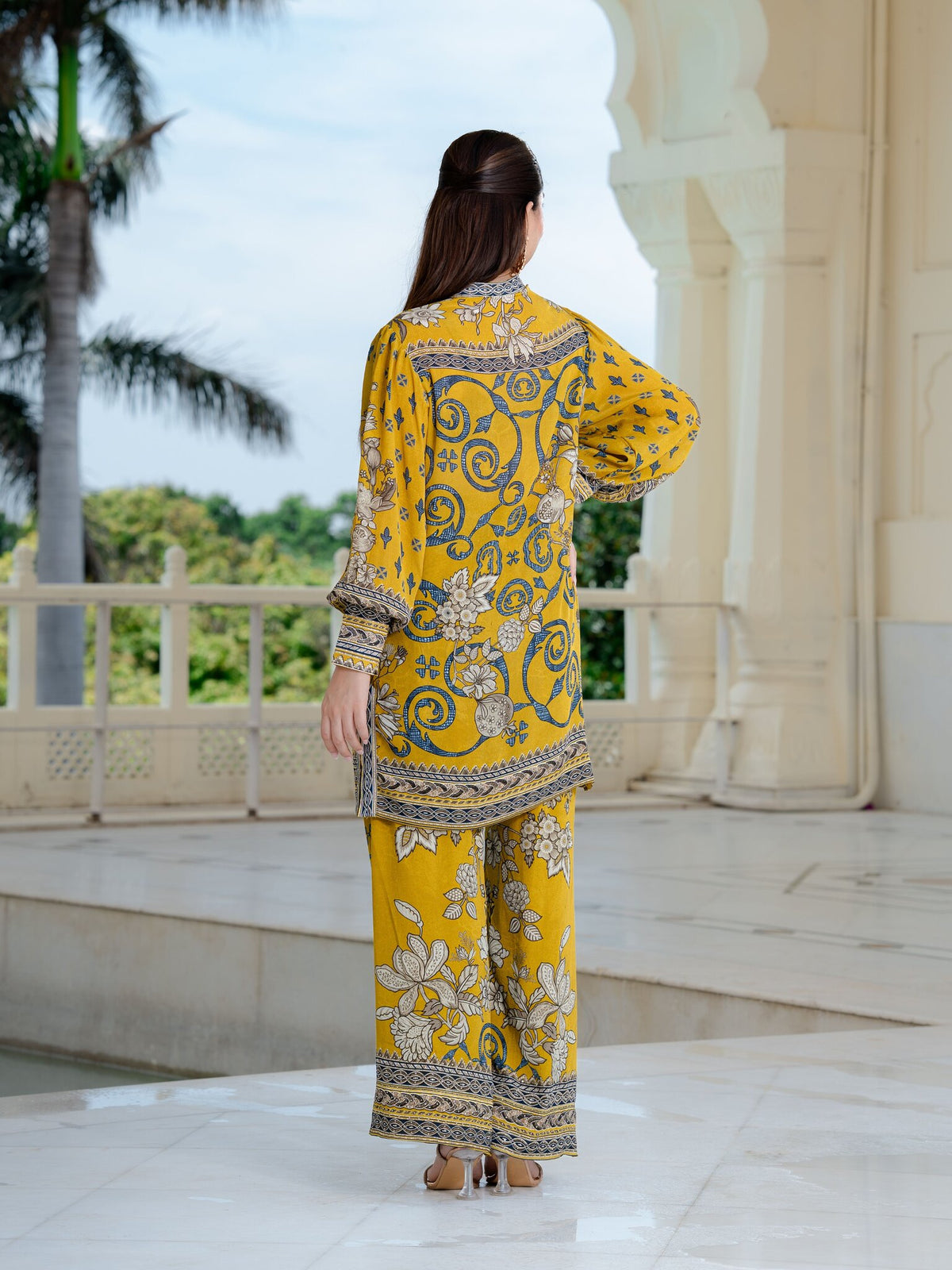 Meher Mustard Short Kurta with Pants