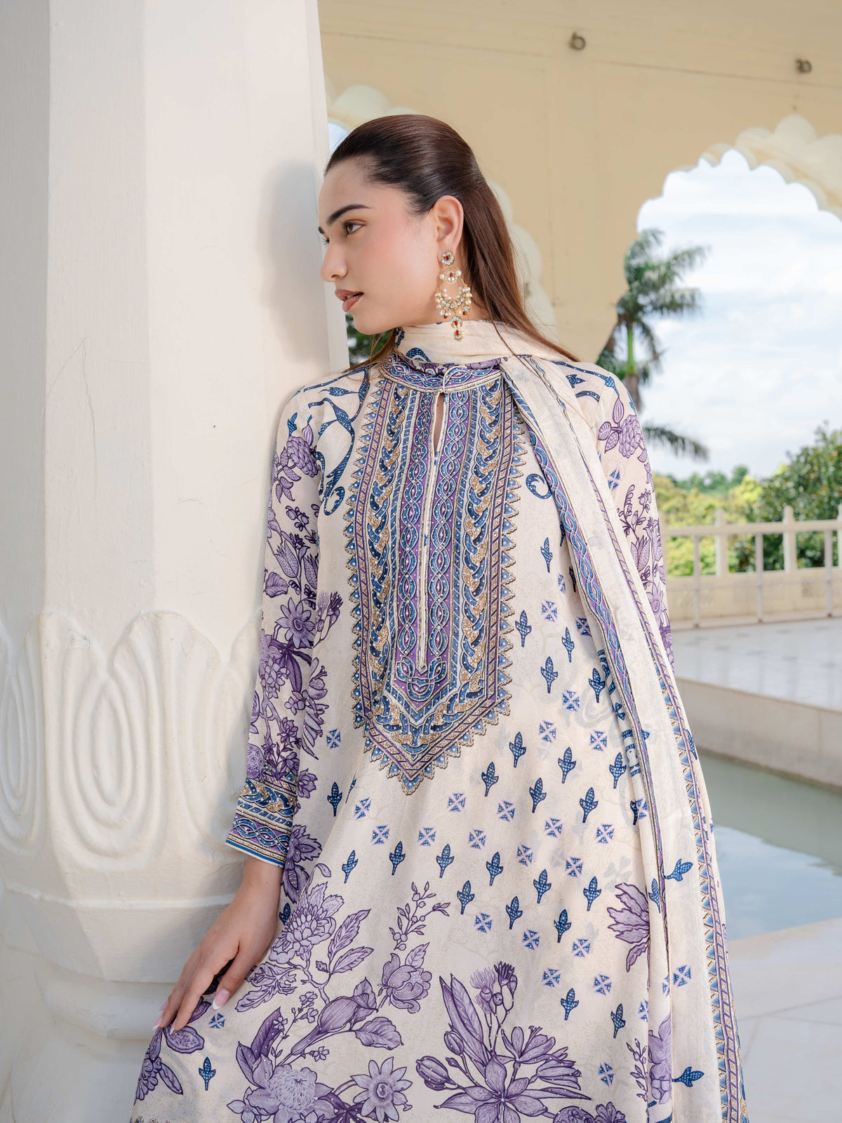 Nargis Off-White A-Line Kurta Set