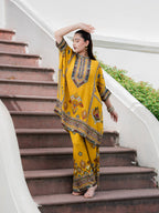 Khwaab Mustard Kaftan Set