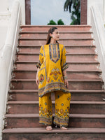 Khwaab Mustard Kaftan Set