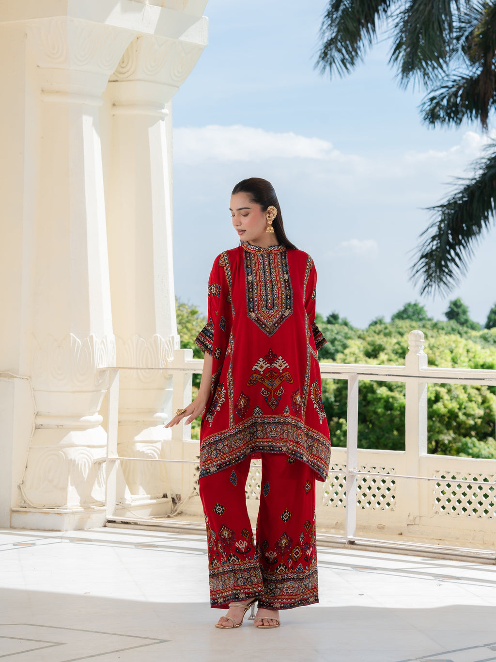 Khwaab Red Kaftan Set