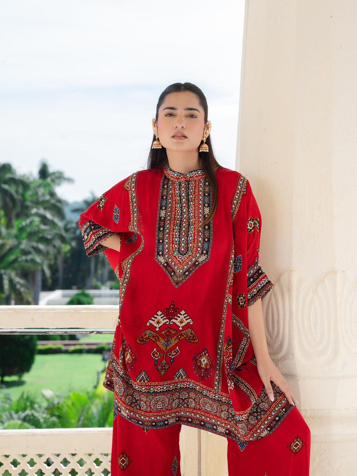 Khwaab Red Kaftan Set
