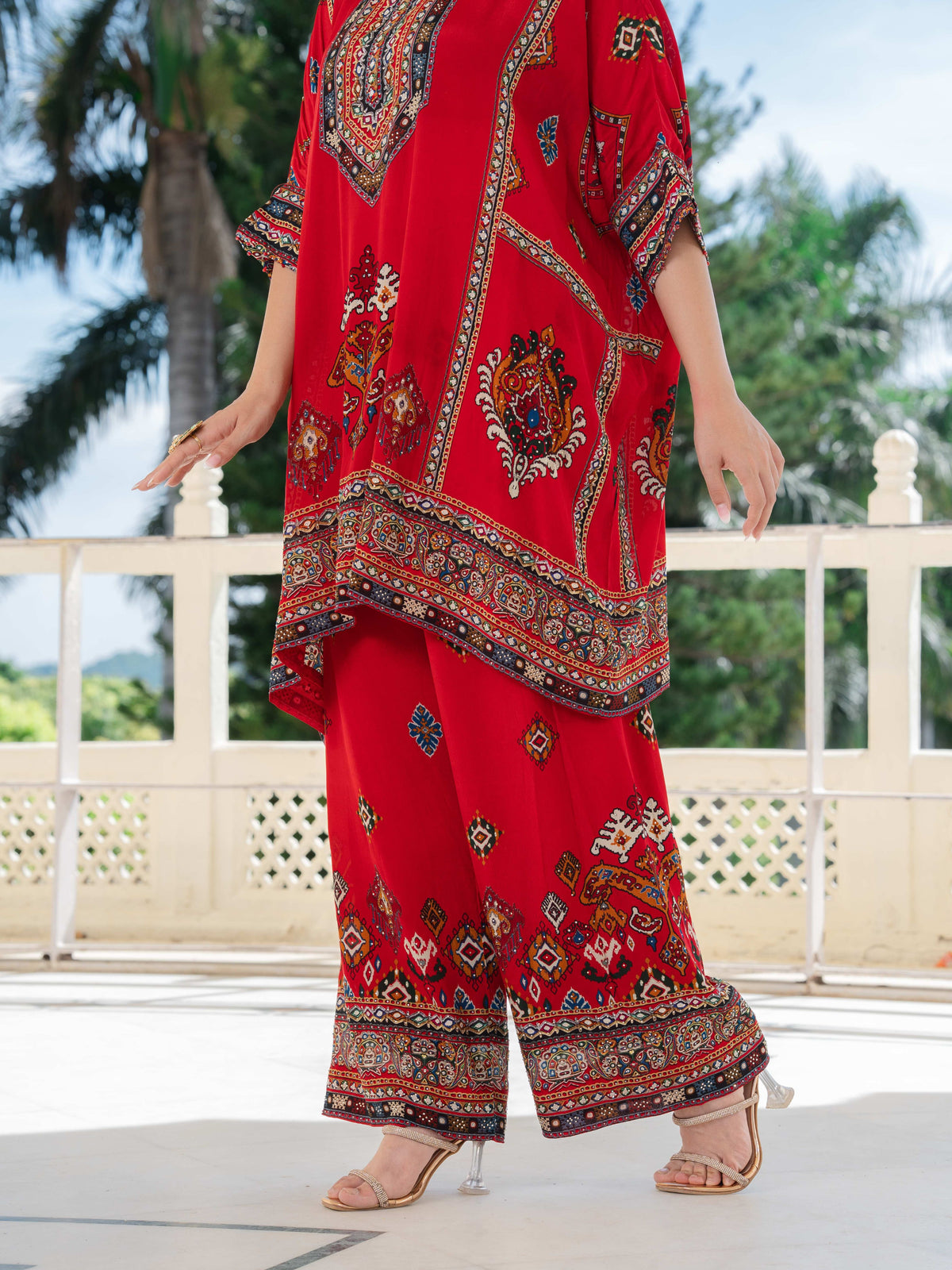 Khwaab Red Kaftan Set
