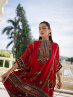 Khwaab Red Kaftan Set