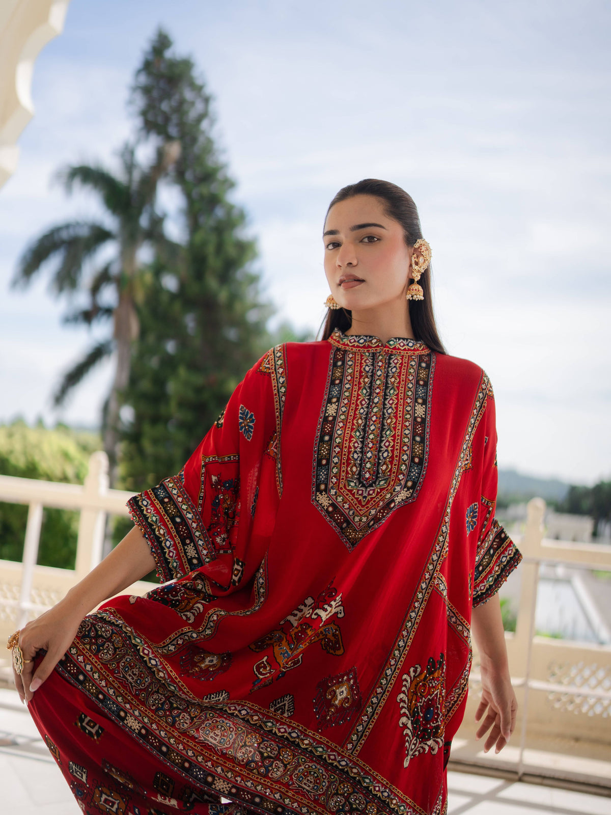 Khwaab Red Kaftan Set