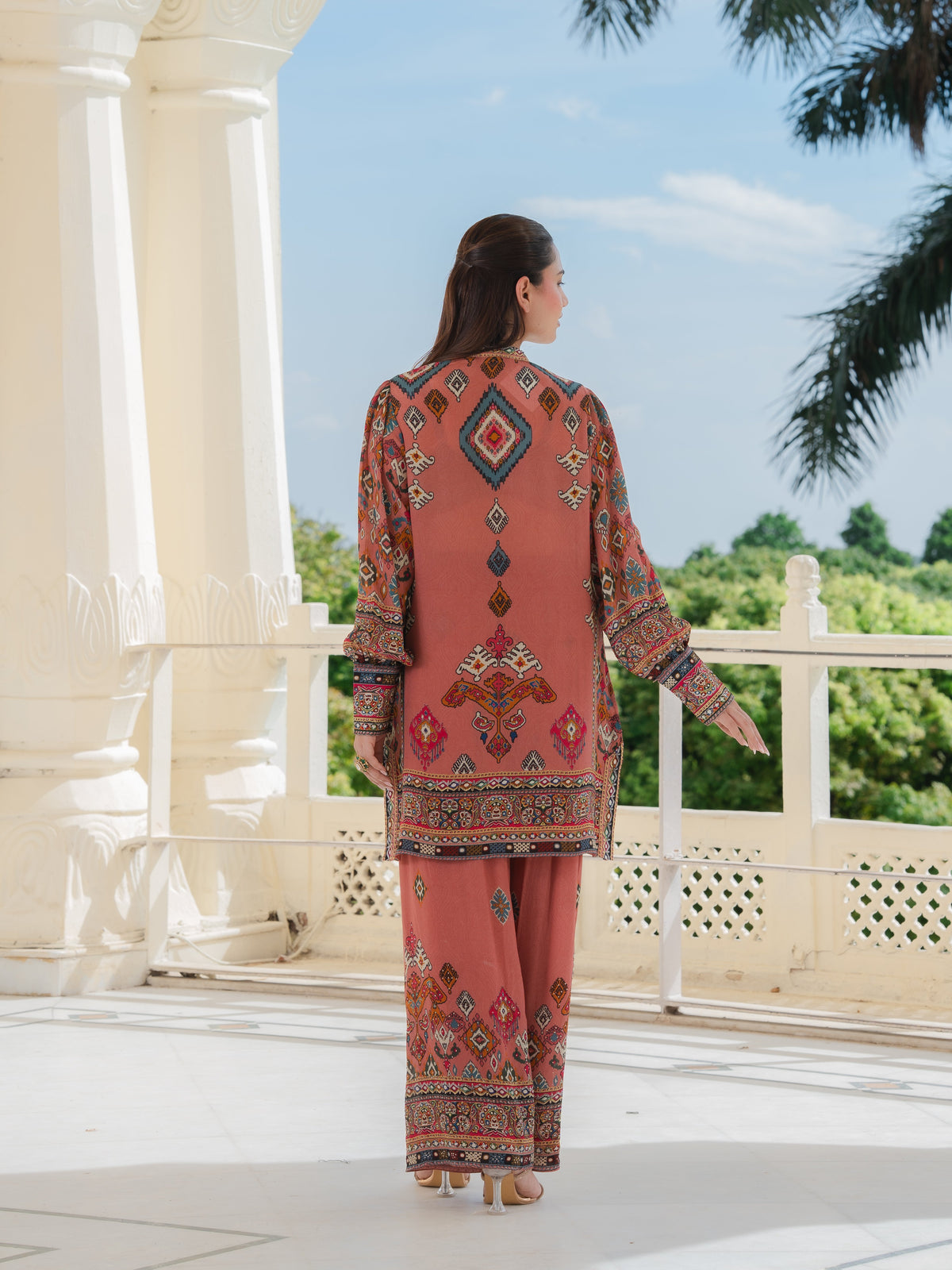 Saanjh Blush Pink Short Kurta with Pants