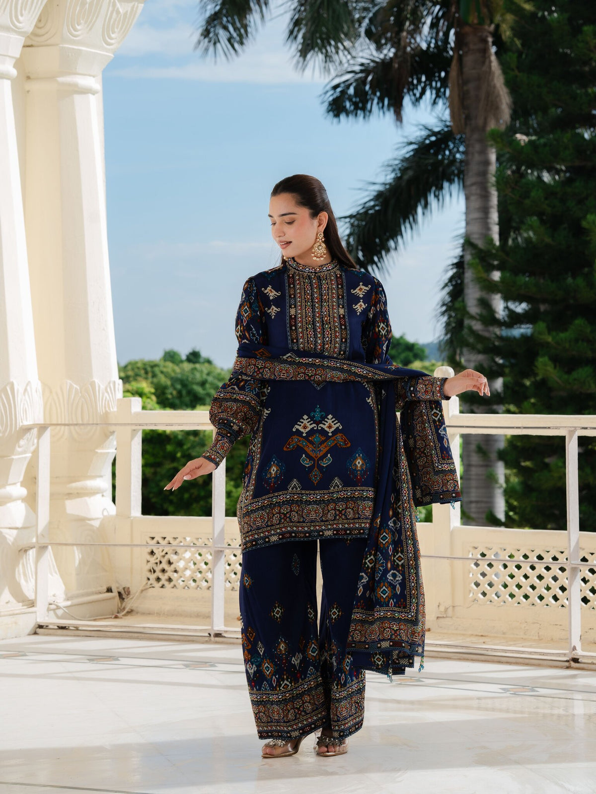 Saanjh Indigo Kurta with Pants