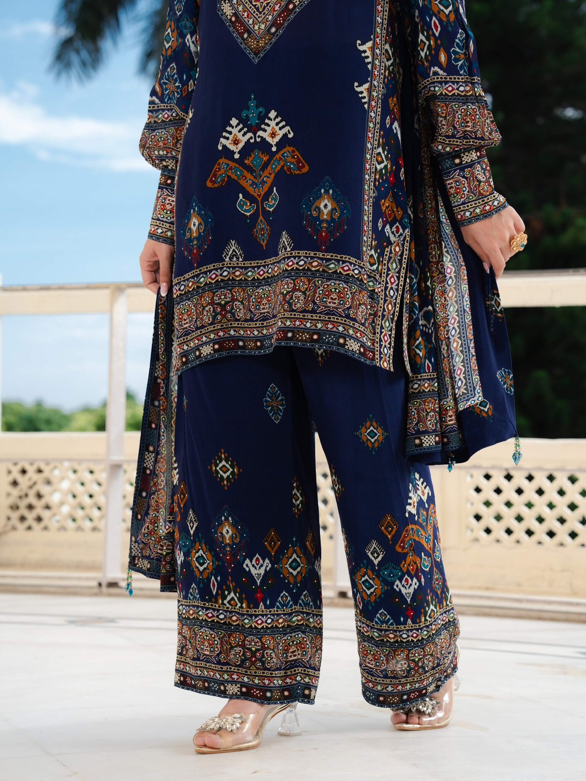 Saanjh Indigo Kurta with Pants