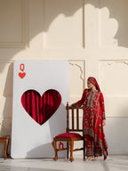 Ziya Red A-Line Kurta Set