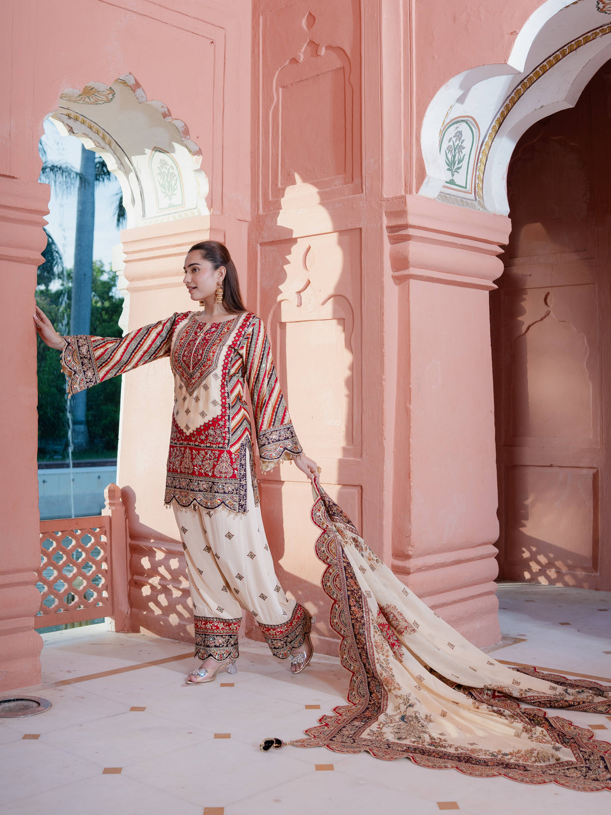 Noor Off-White Kurta with Farshi Salwar