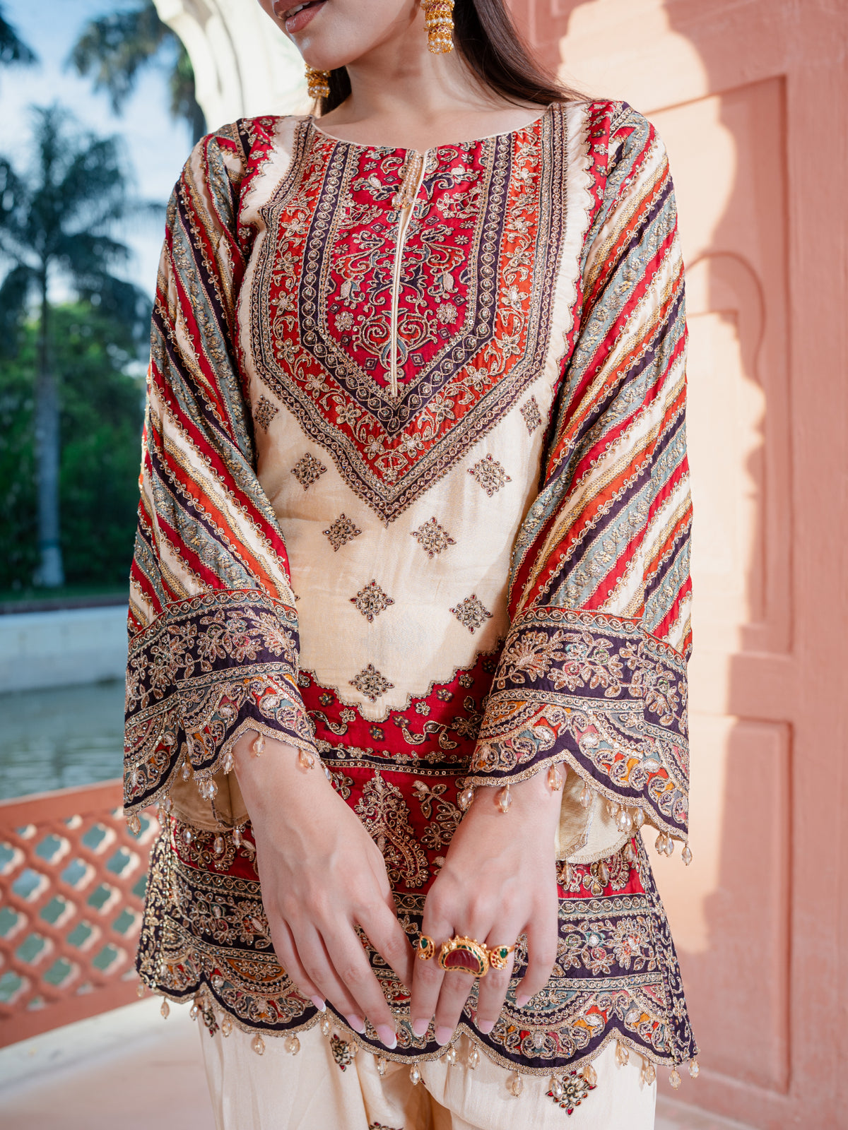 Noor Off-White Kurta with Farshi Salwar