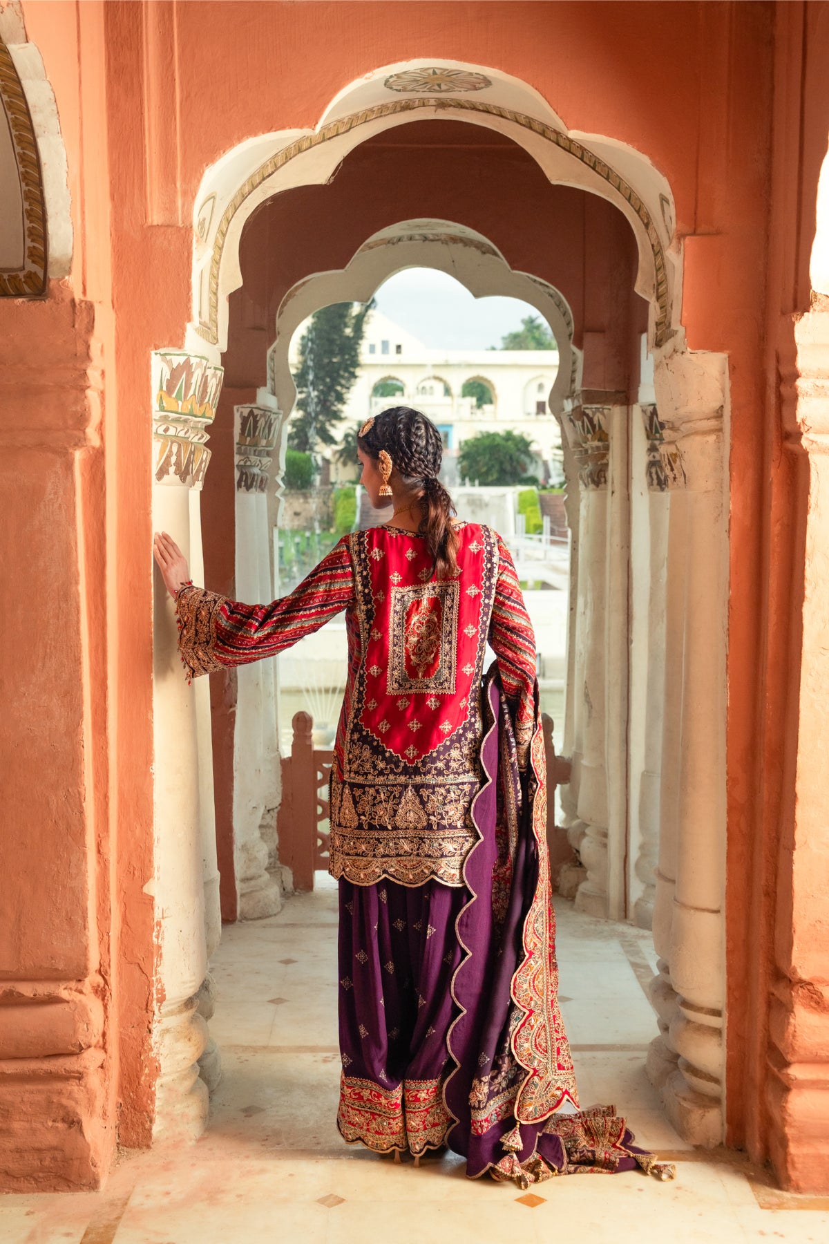 Noor Purple Kurta with Farshi Salwar