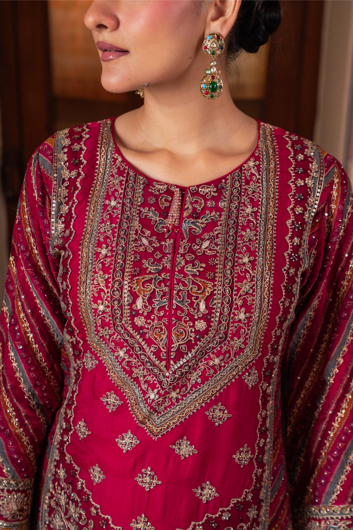 Noor Raani Pink Kurta with Farshi Salwar