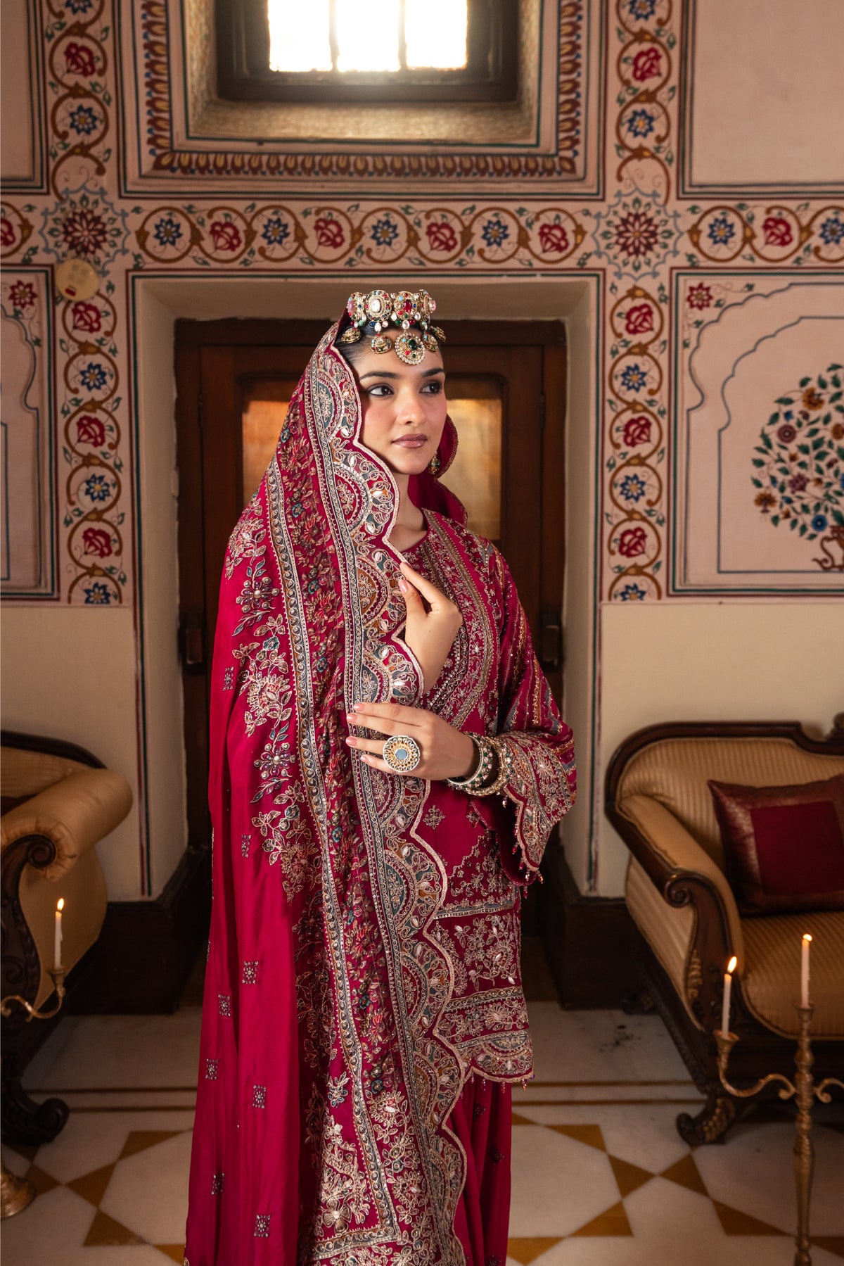 Noor Raani Pink Kurta with Farshi Salwar